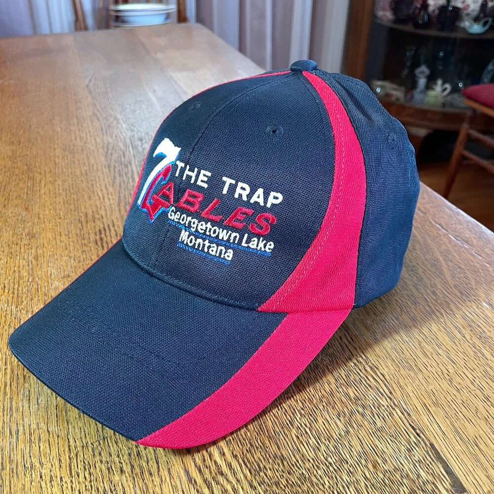 Men's The Trap, 7 Gables Georgetown Lake Montana Hook and Loop Baseball Hat Cap